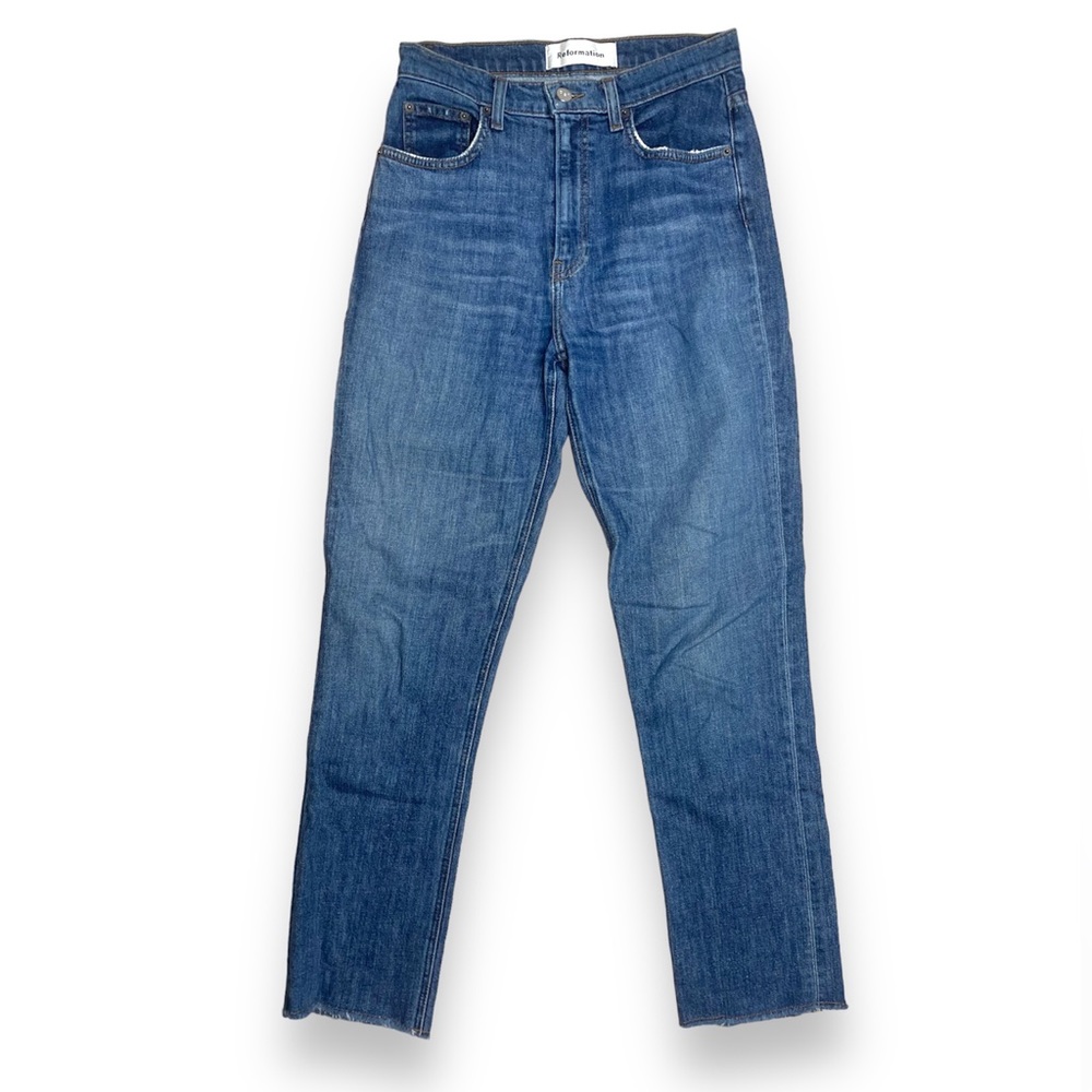 ✨ Reformation High waisted straight leg jeans size 26 denim ankle